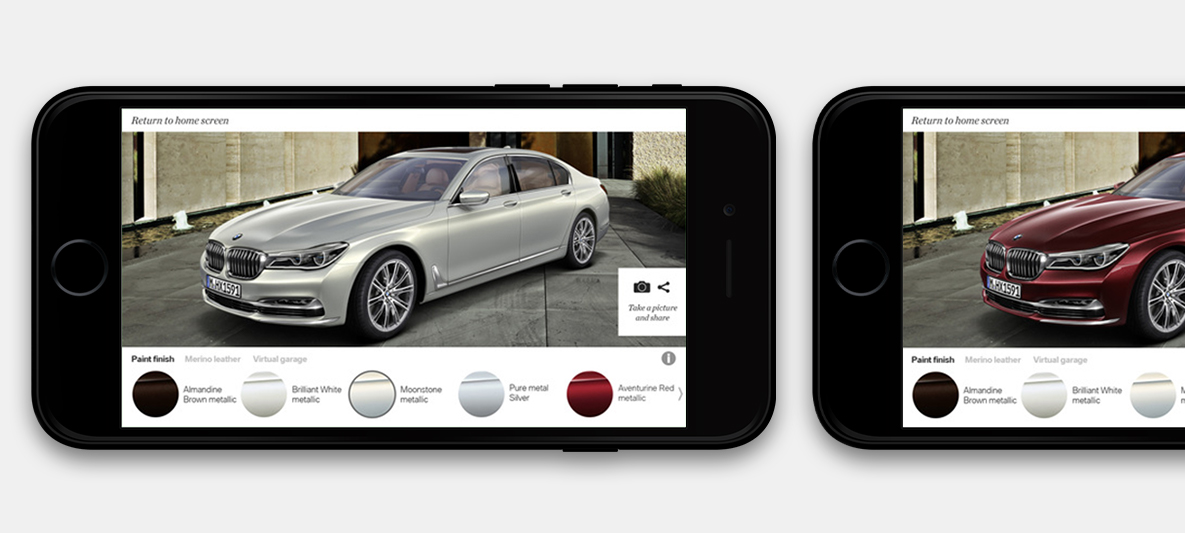 Ve de cerca el vehículo de tus sueños desde tu smartphone Realidad aumentada para los carros de lujo Serie 7